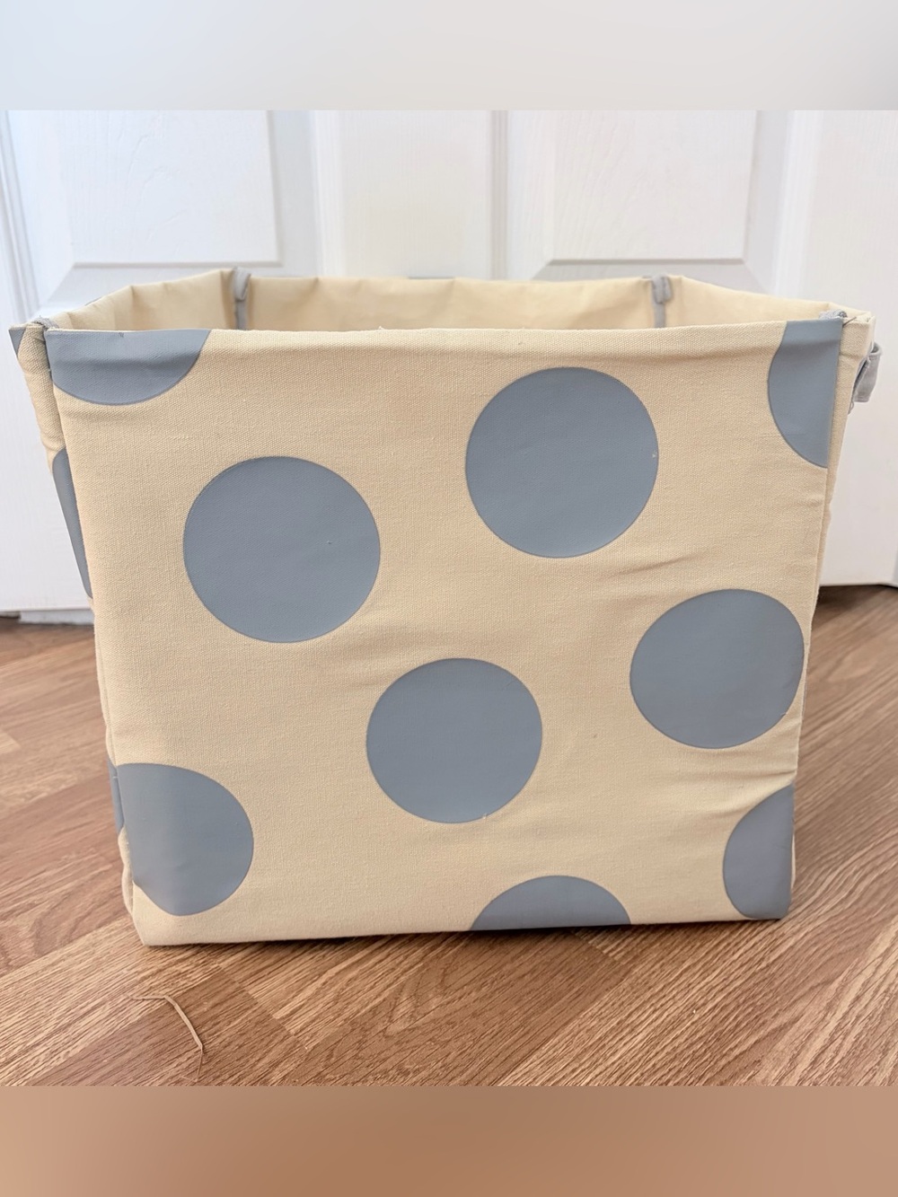 Land of Nod Polka Dot Fabric Storage Cube